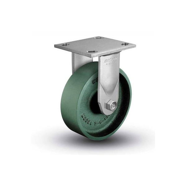 Colson 4 Series Rigid Plate Caster 4.06108.139 - Cast Iron 6" Dia. 1200 Lb. Cap.